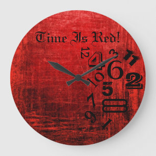 Coole Zeit ist rote Wanduhr! Große Wanduhr