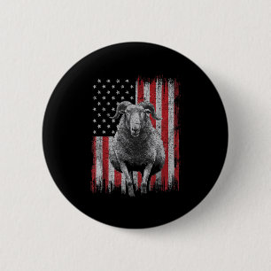 Coole Ziege am 4. Juli Patriotische USA unabhängig Button