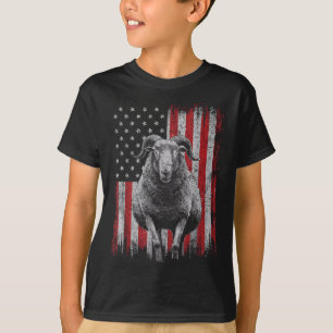 Coole Ziege am 4. Juli Patriotische USA unabhängig T-Shirt
