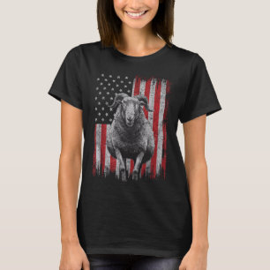 Coole Ziege am 4. Juli Patriotische USA unabhängig T-Shirt