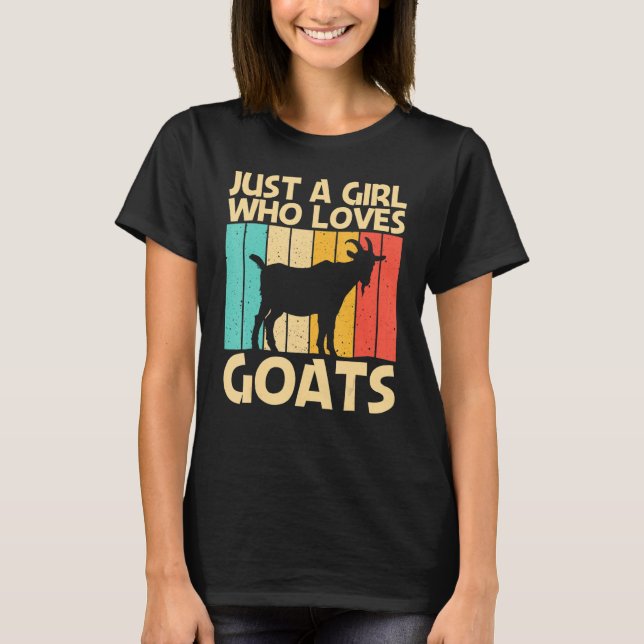 Coole Ziege für Mädchen Frauen Ziegen Bauer Landwi T-Shirt (Vorderseite)