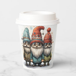 Coole Zwerge auf Weihnachtspapiertassen Pappbecher