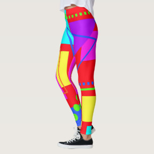 COOLEN ACHTSTÄTIGKEITEN ERA FORM PATTERN 80er NEON Leggings