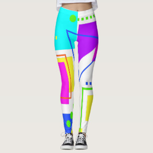 COOLEN ACHTSTÄTIGKEITEN ERA FORM PATTERN 80er NEON Leggings