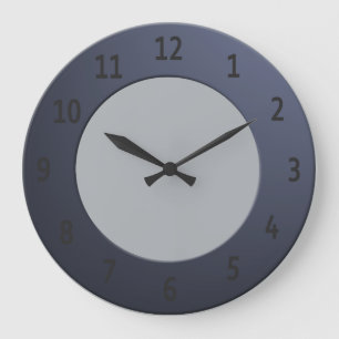 Coolen farbige schwarze Ziffern auf blauem Rahmen Große Wanduhr