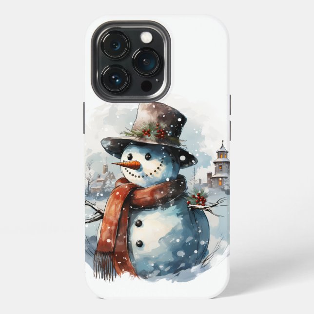 ❄️ 📱 Coolen Frosty Snowman iPhone Case 📱 ❄️ 13 Pro Hülle (Hinten)