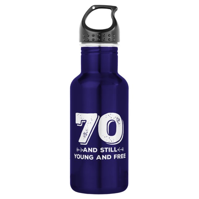coolen junge Redewendungen zum 70. Geburtstag Edelstahlflasche (Vorderseite)