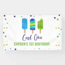 Cooler 1. Geburtstag Ice Pop Blau grün