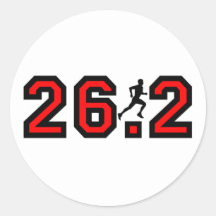 Cooler 26,2-Marathon Runder Aufkleber