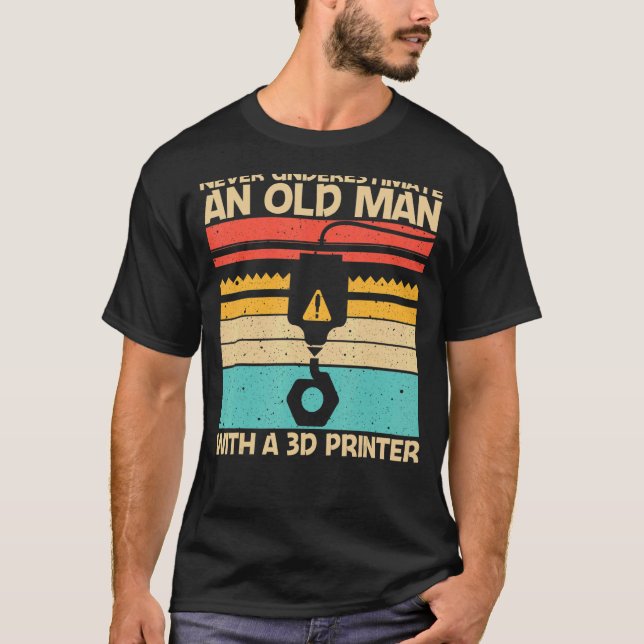Cooler 3D-Druck für Großformatdrucker 3D T-Shirt (Vorderseite)