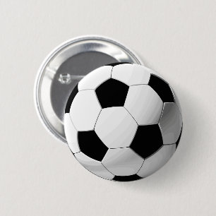 Cooler 3D Fußball Realistischer Fußball Fan Button