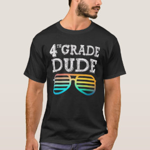 Cooler 4. Klasse Typ auf Kurs zurück zur Schule T-Shirt