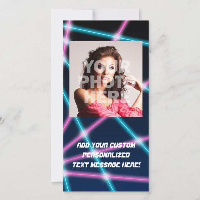 Cooler 80er Laser Light Show Background Retro Neon (Vorderseite)