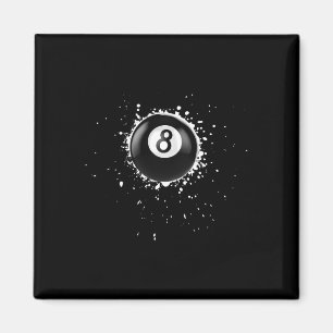 Cooler 8-Ball-Acht-Pool Billard Paint Spritzer Ei Magnet
