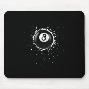 Cooler 8-Ball-Acht-Pool Billard Paint Spritzer Ei Mousepad