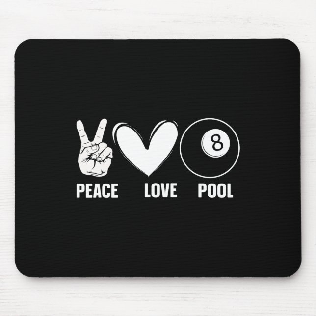 Cooler 8-Ball-Pool Lover Design für Damen Billiard Mousepad (Vorne)