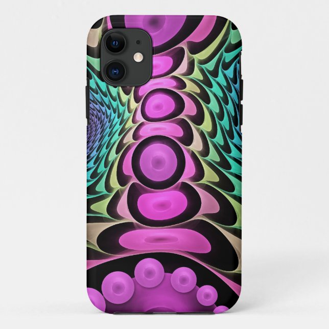 Cooler abstrakter Entwurf mit rosa Blasen Case-Mate iPhone Hülle (Rückseite)