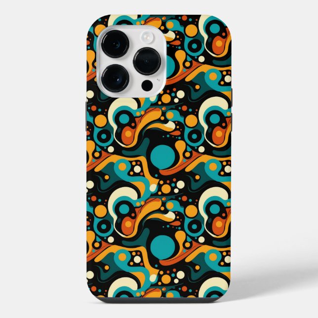 Cooler Abstrakter Funk Muster iPhone 14 Pro Max Hülle (Rückseite)