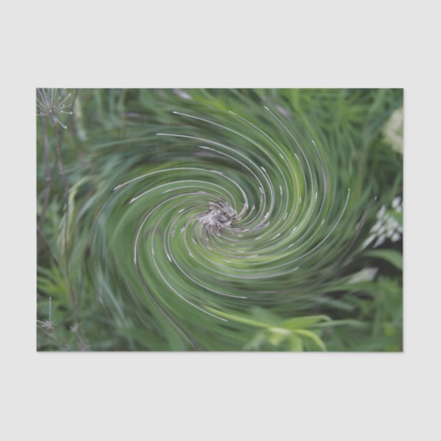 Cooler Abstrakter Retro Chartreuse Grüner Blumenwi Seidenpapier (Vorderseite)