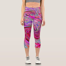Cooler Abstrakter Retro Hot Pink und Roter Blütenw