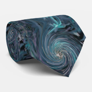 Cooler Abstrakter Retro-Schwarz und Aquamariner ko Krawatte