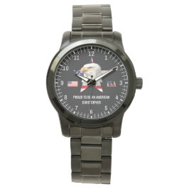 Cooler Adler, die amerikanische Flagge Patriotisch Armbanduhr