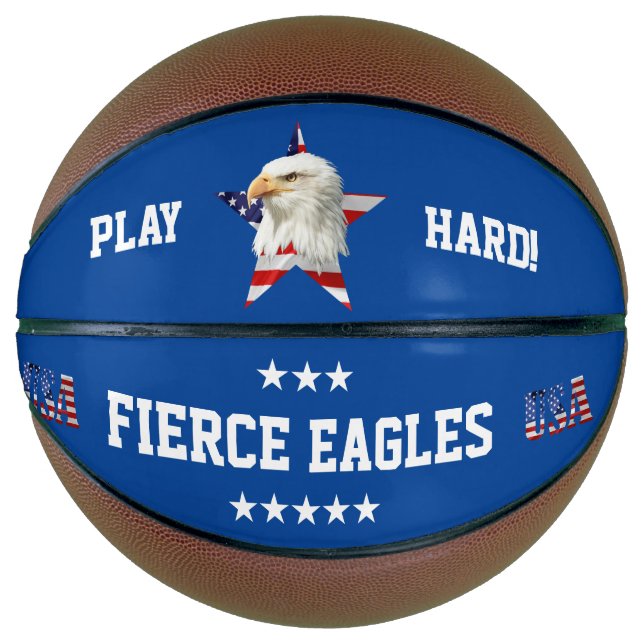 Cooler Adler, die amerikanische Flagge, Star Basketball (Vorderseite)