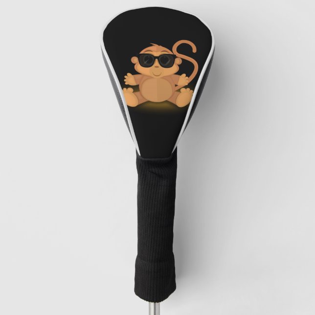 Cooler Affe Golf Headcover (Vorderseite)