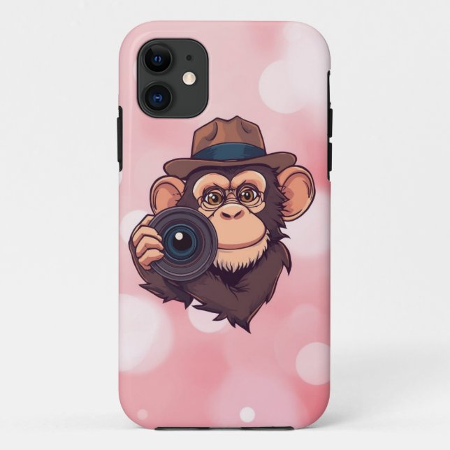Cooler Affenfotograf Cartoon Mobile Case (Rückseite)