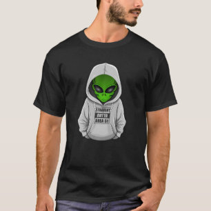 Cooler Alien-Halloween-Kostüm-Hoodie Straight Outt T-Shirt