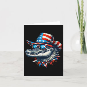 Cooler Alligator 4. Juli Unabhängigkeitstag USA Karte
