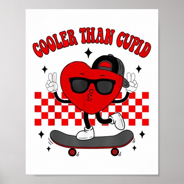 Cooler als Cupid Kid Funny Heart Boy Valentines D Poster (Vorne)
