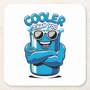 Cooler als Sie - Funny Party Cooler Design Rechteckiger Pappuntersetzer