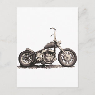 Cooler alter Motorrad Postkarte