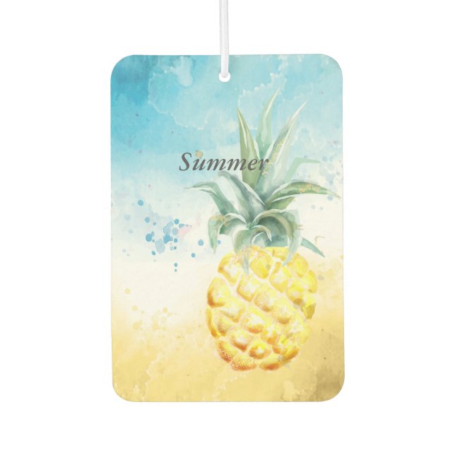 Cooler Ananas Sommer Autolufterfrischer (Vorderseite)