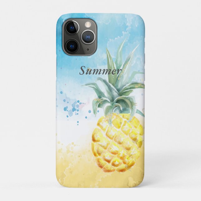Cooler Ananas Sommer Case-Mate iPhone Hülle (Rückseite)