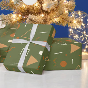 Cooler anfänglicher romantischer Glanz zum Geburts Geschenkpapier