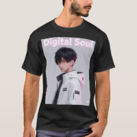 Cooler Anime-Junge Techwear Rote Augen Edgy-Ästhet