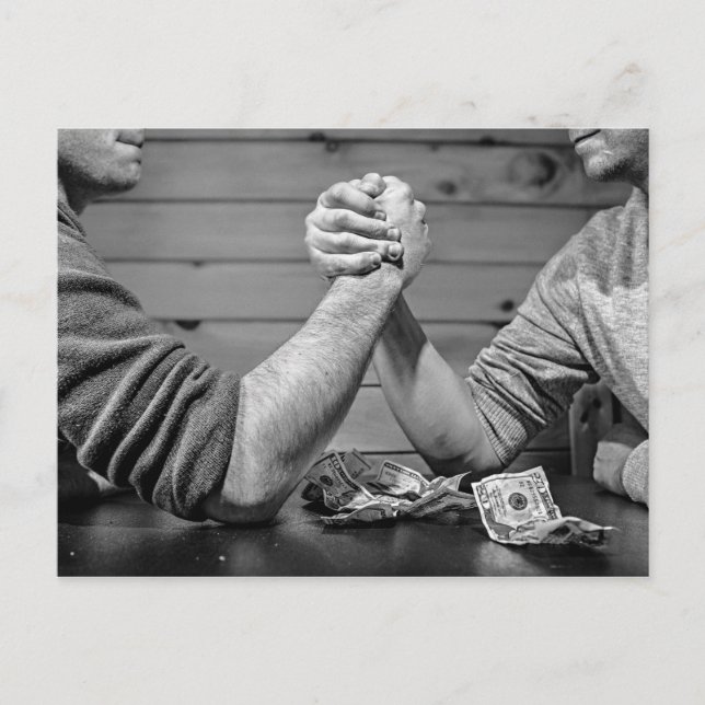 Cooler Arm Wrestling Postkarte (Vorderseite)