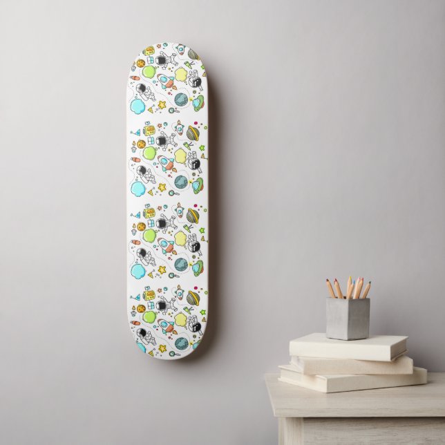 Cooler Astronaut Skateboard (Wandkunst)