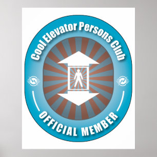 Cooler Aufzug Personen Club Poster