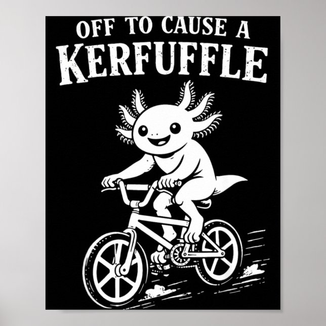 Cooler Axolotl-Meme-Wettbewerb wegen Aufruhr Poster (Vorne)