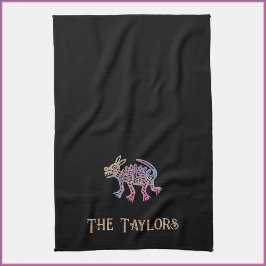 Cooler Aztec-Designhund Geschirrtuch