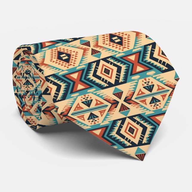 Cooler Aztec-Western-Fliesenhalsband Krawatte (Gerollt)