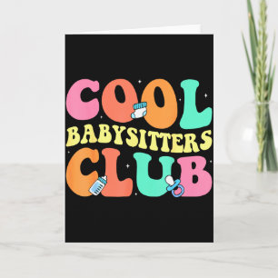 Cooler Babysitter Club - Groovy Design Babysitter Karte