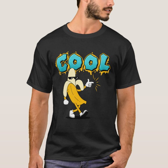 Cooler Banana-Cartoon - Funny Fruit Meme T - Shirt (Vorderseite)