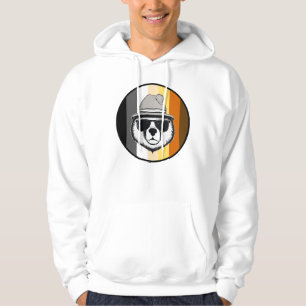 Cooler Bär in Hut und Sonnenbrille. Bärenstolz. Hoodie