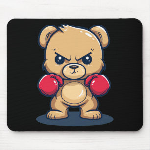 Cooler Bär mit diesem Boxhandschuh Kostüm Mousepad