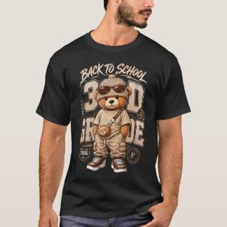 Cooler Bär Rückkehr zur Schule 2026 Outfit T-Shirt