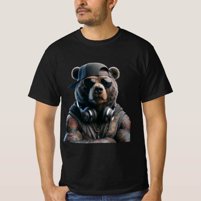 cooler Bär T-Shirt (Vorderseite)